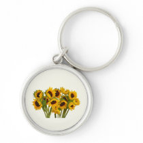 Crowd of Sunflowers keychains