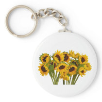 Crowd of Sunflowers keychains