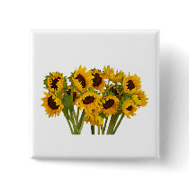 Crowd of Sunflowers buttons