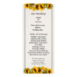 Crowd of Sunflowers Wedding Program Custom Rack Card