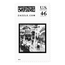 Crowd on the Coney Island Boardwalk 1912 Stamps