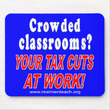 Crowded classrooms (blue) mouse pad