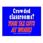 Crowded classrooms (blue) postcards