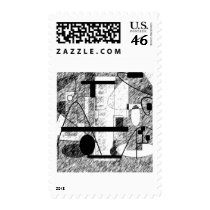Crowded Room Postage Stamps