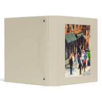 Crowded Sidewalk in New York Vinyl Binder