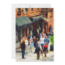 Crowded Sidewalk in New York Custom Invite
