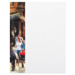 Crowded Sidewalk in New York Letterhead Template