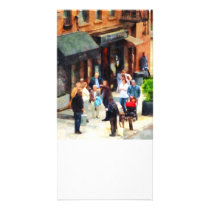 Crowded Sidewalk in New York Customized Photo Card