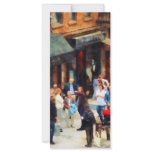 Crowded Sidewalk in New York Rack Card Design