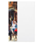 Crowded Sidewalk in New York Custom Stationery