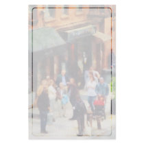 Crowded Sidewalk in New York Stationery Paper