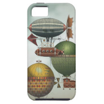 Crowded Skies Vintage Travel Airship Steampunk Art iPhone 5 Covers