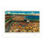 Crowds on the Beach, Santa CruzSanta Cruz, CA Post Card