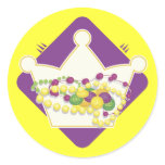 Crown and Beads Round Sticker Crown and Beads Round Sticker