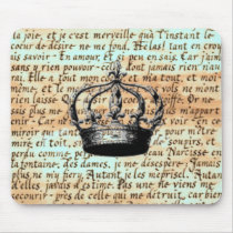 Crown Calligraphy Mousepad by pauletteparis Crown Calligraphy Mousepad