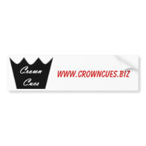 Crown Cues Bumper Sticker bumper stickers