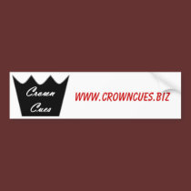 Crown Cues Bumper Sticker bumper stickers