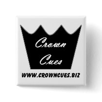 Crown Cues Pride Button