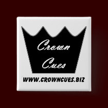 Crown Cues Pride Button