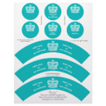 Crown Cupcake Wrappers Keep Calm Blue Letterhead