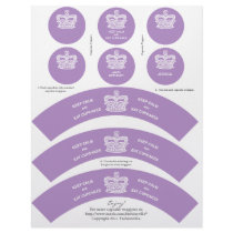 Crown Cupcake Wrappers Keep Calm Mauve Letterhead