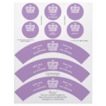 Crown Cupcake Wrappers Keep Calm Mauve Letterhead