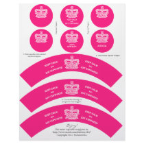 Crown Cupcake Wrappers Keep Calm Pink 2 Letterhead