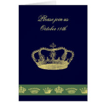 Crown Designs - Olive Green Greeting Cards