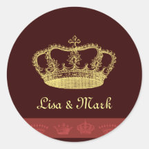 Crown Designs Round Sticker