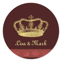 Crown Designs Round Sticker