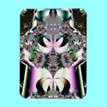 Crown Jewel Lotus Flower Fractal magnets