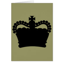 Crown - King Queen Royalty Royal Family Greeting Card