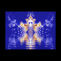Crown Lake Crystal Fractal Wrap Canvas Print canvas prints