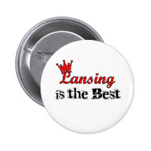 Crown Lansing Pinback Buttons