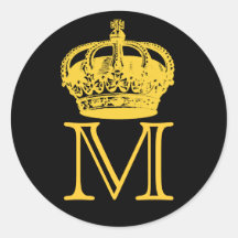 Crown Monogram Sticker