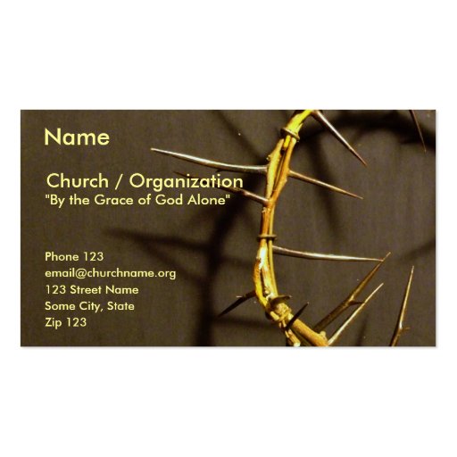 Crown of Thorns Card II Business Cards (front side)