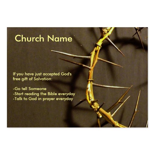 Crown of Thorns Tract Business Card
