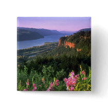 Crown Point, Columbia River Gorge, Oregon Button