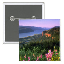 Crown Point, Columbia River Gorge, Oregon Button