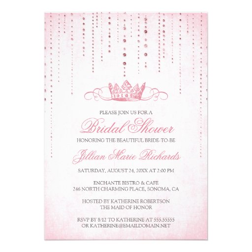 Crown & Sparkles Bridal Shower Invitation