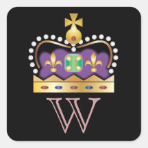Crown Stickers with monogram