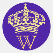 Crown Stickers with monogram