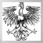 Crown Vintage Polish Eagle Art Print Posters