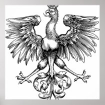 Crown Vintage Polish Eagle Art Print Posters