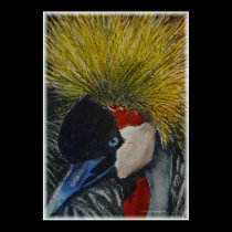 crowned crane "lady crane" posters
