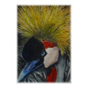 crowned crane "lady crane" posters by yioryia crowned crane "lady crane" posters