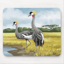 Crowned Crane Mousepads mousepads