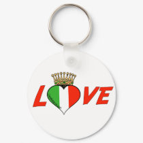 Crowned Italian Love keychains by malibuitalian Crowned Italian Love keychains