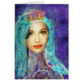 Crowned Zetti Girl, Birthday Greeting Cards