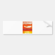 Crowning Glory Ocean Sunset Sunrise Seascape Bumper Sticker